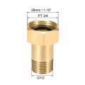 Uxcell Carbon Steel Pipe Fitting Hex Nipple G1 2 Male X 3 4pt Female Thread Connector Couplings 46mm Length 4pcs