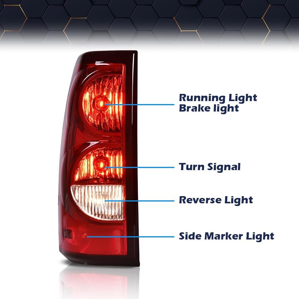 Tail Light Driver Left Side For Chevy Silverado Pickup 2003-2006 Rear Lights Assembly Luz Trasera