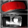 Auto Dynasty Black Housing Clear Lens C-shape Led Stripe Bar Brake Tail Lights Lamps Compatible With Dodge Ram 1500 2500 3500
