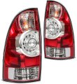 Tail Lights For Toyota Tacoma 2005 2015 Driver And Passenger Side Chrome Housing Red Lens Oe 81550 04160