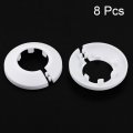 Uxcell 32mm Pipe Cover Decoration Pp Plastic Water Escutcheon White 8pcs