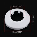 Uxcell 32mm Pipe Cover Decoration Pp Plastic Water Escutcheon White 8pcs