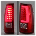 Acanii For 1999-2006 Gmc Sierra 1500 99-02 Chevy Siverado Red Led Tube Tail Lights Lamps