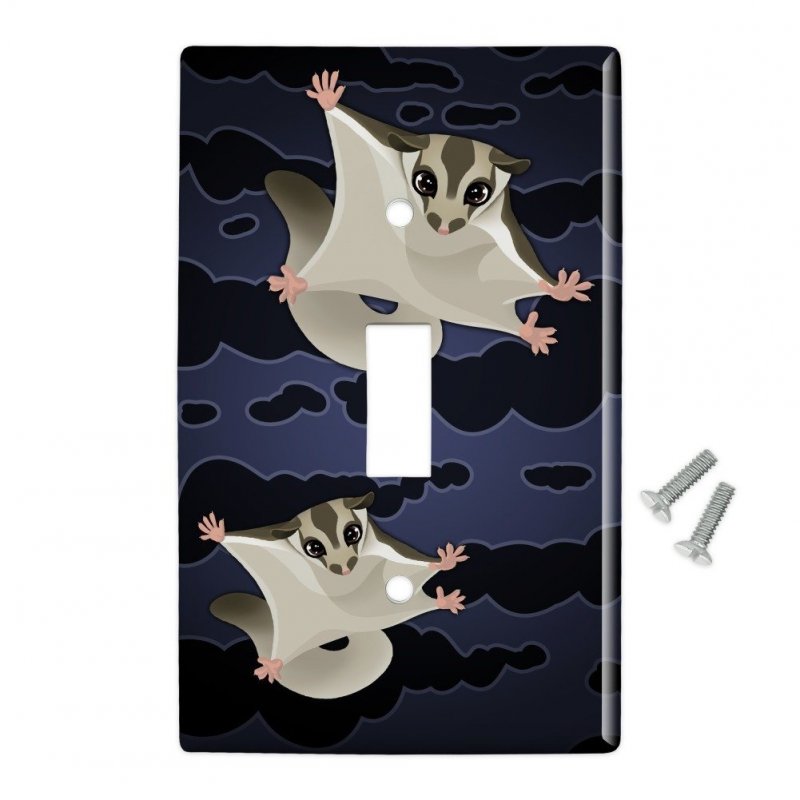 Sugar Glider Of The Night Plastic Wall Decor Toggle Light Switch Plate Cover
