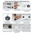 Qiilu Toilet Seats Screws And Bolts Seats Hinges Bolt Expanding Rubber Top Nuts Screw Fixings Accessories Installation