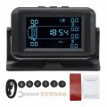 Tire Pressure Monitoring System 6 External Sensors For Wheel Truck Rv High Low Alarm Ip67 Usb Solar Power Supply