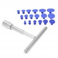 Paintless Dent Removal Puller T Bar Remover With 18pcs Pulling Tabs Kit Auto Body Damage Repair Hand Tool