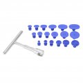 Paintless Dent Removal Puller T Bar Remover With 18pcs Pulling Tabs Kit Auto Body Damage Repair Hand Tool