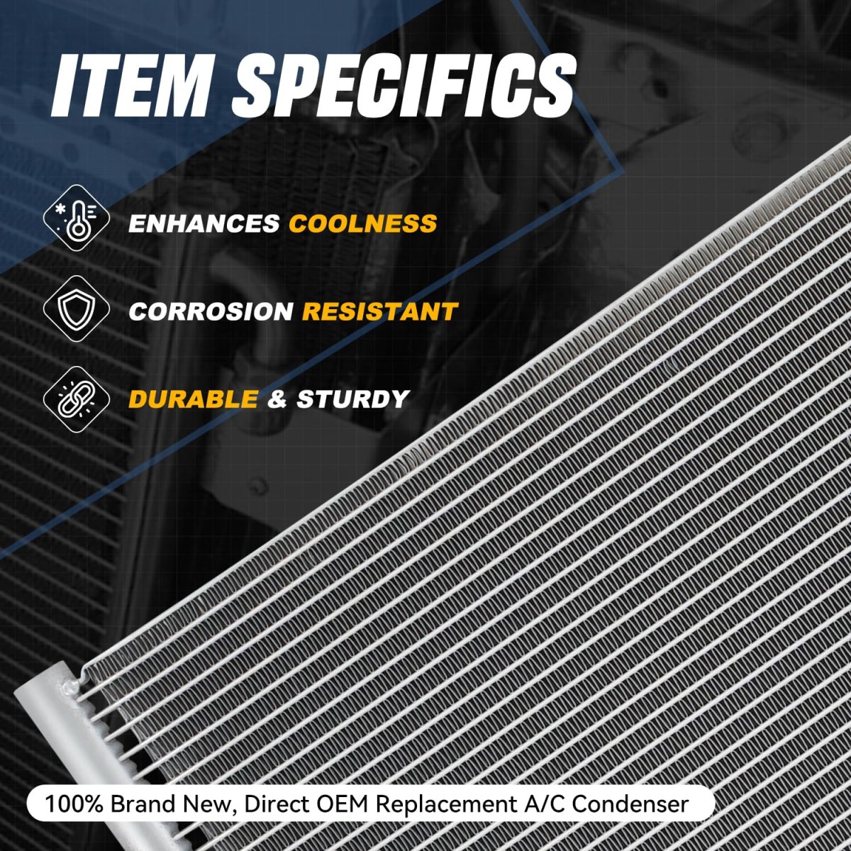 Auto Dynasty Dpi 30100 Factory Style Aluminum A C Condenser For Bmw X3 28i 2011-2012