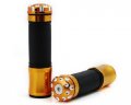 2 X 7 8 22mm Motorcycle Universal Cnc Aluminum Soft Rubber Grips Handlebar Orange Fit For Kawasaki Vn1600 Mean Streak 2004 2005