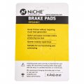 Niche Brake Pad Kit For Honda Pioneer 1000 1000-5 06451-hl4-a01 06452-hl4-a01 Front Rear Organic