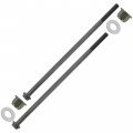 Caltric Front Control A-arm Bolt And Pivot Shaft With Nut Compatible Polaris