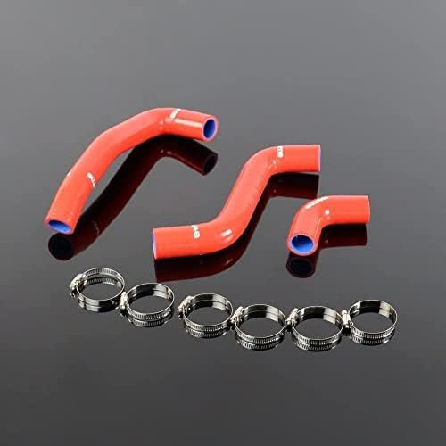 Silicone Radiator Coolant Hose Kit With Clamps For 2004 2007 Scion Xb Xa Bb 1nz Fe 2nz Red 3 Ply Nylon