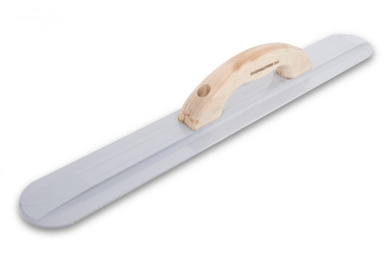 Round End Magnesium Hand Float 20 In X 3 125 Large Wooden Handle Concrete 154lrw Smooth Finish Eliminates Marks