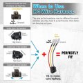 Partsam H4 9003 Wiring Harness Headlights Wire Sockets To 3 Pin Adapter For 4 X6 7 5 X7 6x8 Inch Car Truck Pickup Heavy Duty