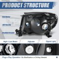 Auto Dynasty Fatcory Style Halogen Headlight Lamp Compatible With Toyota Tacoma Non Sport Package 2005-2011 Passenger Right