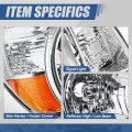 Auto Dynasty Fatcory Style Halogen Headlight Lamp Compatible With Toyota Tacoma Non Sport Package 2005-2011 Passenger Right