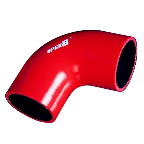 70MM Upgr8 Universal 4-Ply High Performance 45 Degree Elbow Coupler Silicone Hose 2.75 , Red 