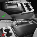 Secosautoparts Black Leather Center Console Lid Armrest Cover Replacement Compatible With Chevy Silverado Gmc Sierra 2014 2015