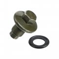 X Autohaux 4 Set M14x1 5 Car Engine Oil Drain Plug With Washer For Ford Focus 2004-2012 Stainless Steel Deep Green