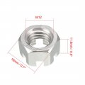 Uxcell M12 X 1 75mm Pitch Hexagon Castle Nut 304 Stainless Steel Slotted Hex Nuts Pack Of 5