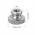Uxcell Knurled Thumb Nuts 5pcs M4 X D12mm H8mm Stainless Steel Round Knobs Fasteners Through Hole Hand Screw Nut Silver For 3d