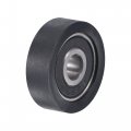 Guide Pulley Wheel Flat Groove 5mm Shaft Hole 20mm Diameter Pu Coated For Sliding Door 