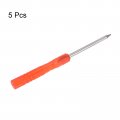 Uxcell 5pcs Mini Torx Screwdriver T4 Star Head For Watch Eyeglasses Electronics Repair Red