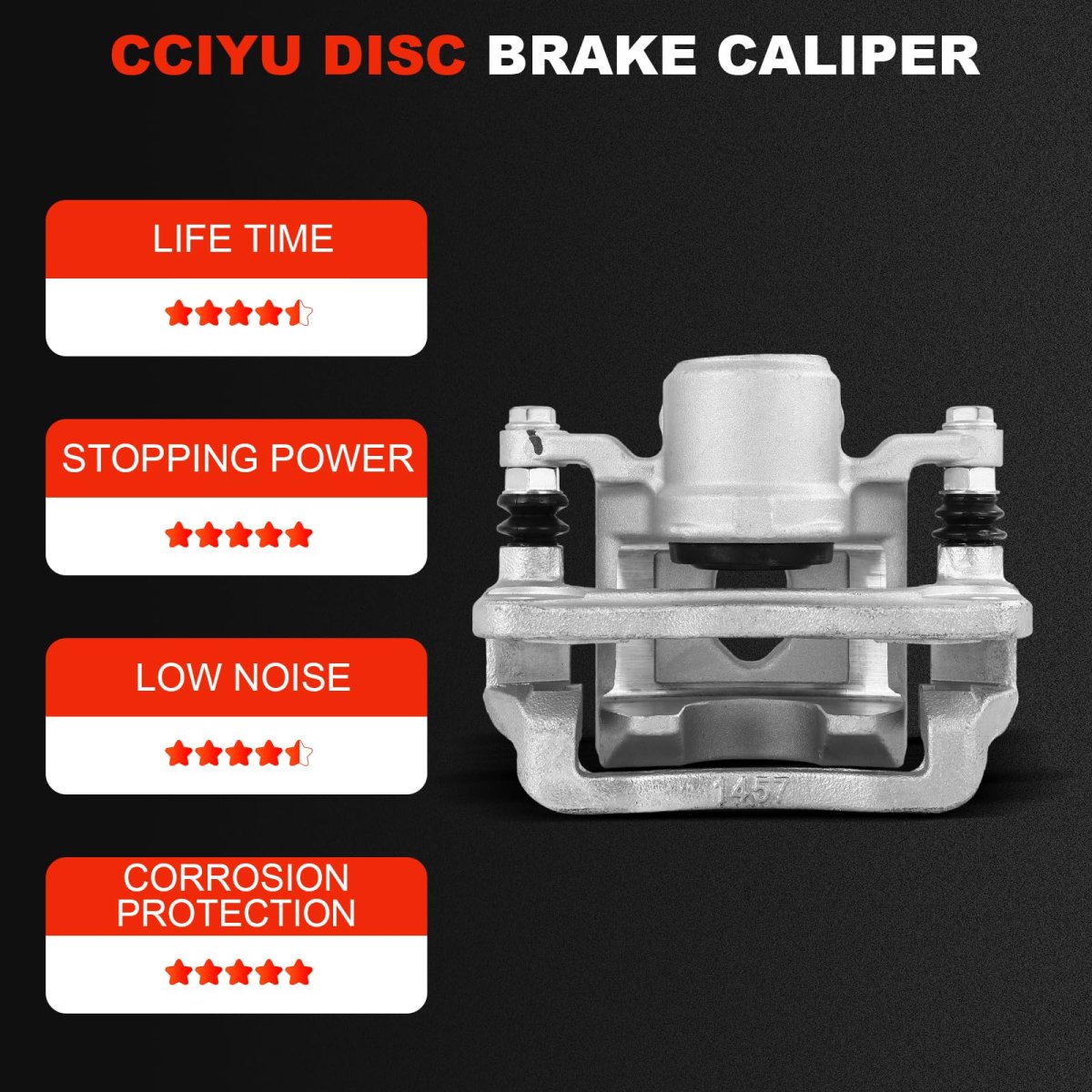 Rear Left Disc Brake Caliper Assembly With Bracket 19b6271