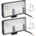 Qwork 250w 9-inch Led Work Light For Truck 32000lm 2 Pack 12-80v Ip68 Waterproof 84 Leds Spot Flood Combo Beam 6000k Cool