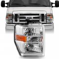 Acanii For Non-sealed Beam 2008-2014 Ford E150 E250 Van 08-21 E350 E450 Super Duty Headlight Headlamp Passenger Side