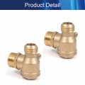 2pcs 3 Way Brass Air Compressor Check Valve 20x19x10mm Male Threaded Pneumatic Accessory Aicosineg