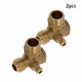 2pcs 3 Way Brass Air Compressor Check Valve 20x19x10mm Male Threaded Pneumatic Accessory Aicosineg