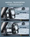 Ocpty Tow Mirrors Power Heated Left Driver Right Passenger Towing Fit For 2014-2018 Chevy Gmc 1500 2015-2019 2500 Hd 3500 With