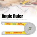 360 Degree Angle Goniometer Ruler Protractor Measuring Tool For Diy Inside Outside Metric British Scale