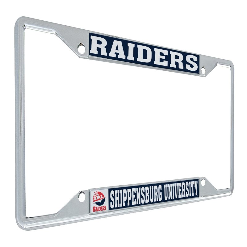 Shippensburg University Raiders Big Red Metal License Plate Frame For Front Or Back Of Car Officially Licensed Mascot