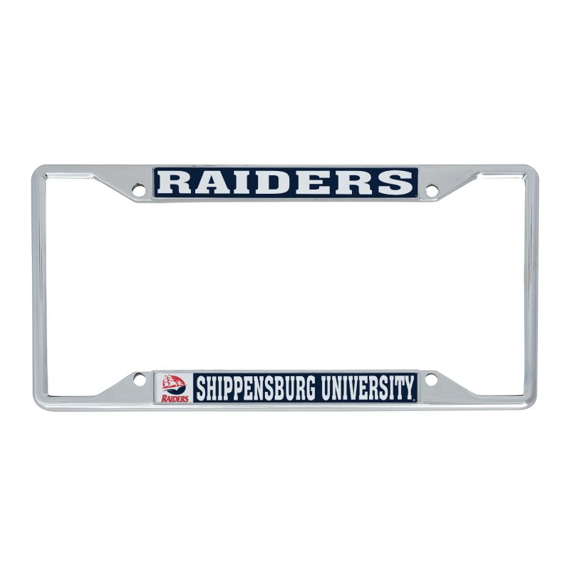 Shippensburg University Raiders Big Red Metal License Plate Frame For Front Or Back Of Car Officially Licensed Mascot
