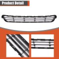 Front Bumper Grille Upper And Lower Black Honeycomb 2pcs Replacement For Fusion 2013-2016 Ds7z-8200-ba