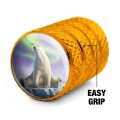 Polar Bear Aurora Northern Lights Valve Stem Caps For Tire Rim Wheel Aluminum Yellow