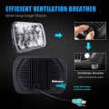 Mictuning 2pcs 5x7 7x6 Led Headlights Rectangular Hi Lo Sealed Beam H6054 6053 6052 5054 Square Headlamp Replacement For Jep