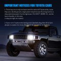 Mictuning 2pcs 5x7 7x6 Led Headlights Rectangular Hi Lo Sealed Beam H6054 6053 6052 5054 Square Headlamp Replacement For Jep