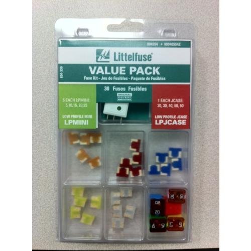 Littelfuse 00940554z Low Profile Mini Jcase Super Value Pack 30pc