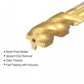Uxcell Spiral Flute Threading Tap M18 X 1 5 Metric Hss High Speed Steel Titanium Plated Machine Thread Screw 4 Flutes Tapping