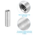 M4x0 7mm Round Coupling Nuts 10 Pcs Carbon Steel Connector Fasteners For Rod Bar Stud 25mm Silver Industrial Construction