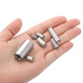 M4x0 7mm Round Coupling Nuts 10 Pcs Carbon Steel Connector Fasteners For Rod Bar Stud 25mm Silver Industrial Construction