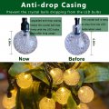 Battery Operated Globe String Lights 16ft Waterproof 30 Led Outdoor With Timer And 8 Modes For Garden Patio Wedding Party Warm