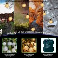 Battery Operated Globe String Lights 16ft Waterproof 30 Led Outdoor With Timer And 8 Modes For Garden Patio Wedding Party Warm
