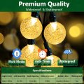 Battery Operated Globe String Lights 16ft Waterproof 30 Led Outdoor With Timer And 8 Modes For Garden Patio Wedding Party Warm