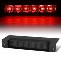 Auto Dynasty Rear High Mount Smoked Housing Red Led 3rd Third Tail Brake Light Lamp Compatible With Chevy Express Gmc Savana