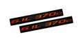 2x Pair Set 6 1l 370ci Red On Black Highly Polished Real Aluminum Emblems Of 2